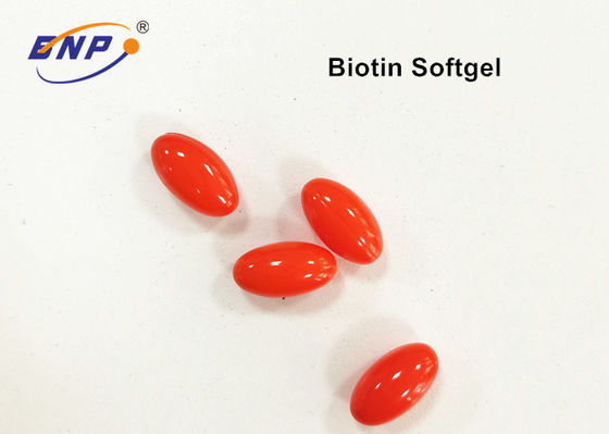 Vitamine molle orange H de biotine des gels 400mg de supplément d'OEM d'ODM