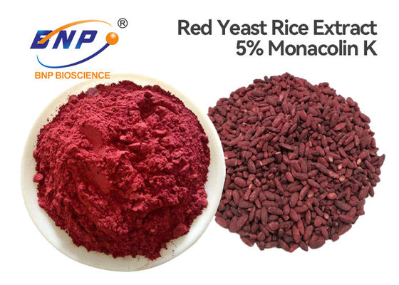Le GMP a fermenté le riz rouge 5% Monacolin-K Monascus Purpureus de levure est allé