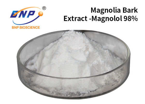 L'extrait populaire Magnolol Honokiol d'écorce de magnolia de suppléments saupoudrent blanc