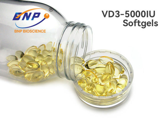 vitamine transparente D3 5000 unité internationale Softgels de supplément d'OEM 250mg